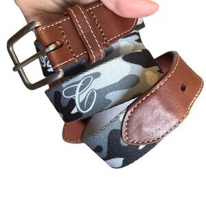 Peter Millar Camouflage Leather Belt